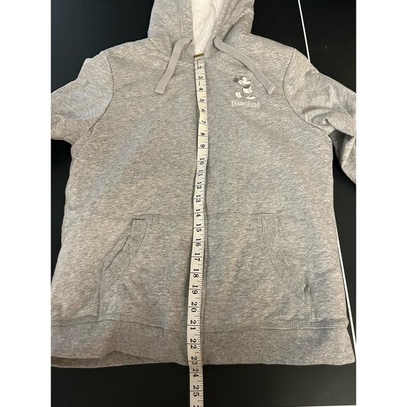 Disney Women's Gray Zip Up Hoodie Jacket Size M Mickey Mouse Theme Sherpa lined - Picture 6 of 8